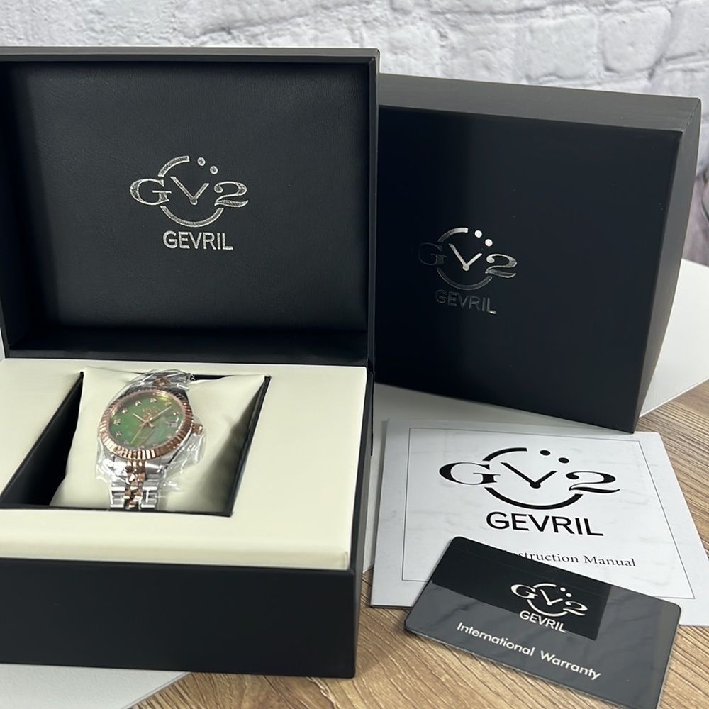 NEW Gevril Swiss watch from the Naples collection sapphire diamond watch - Picture 4 of 12